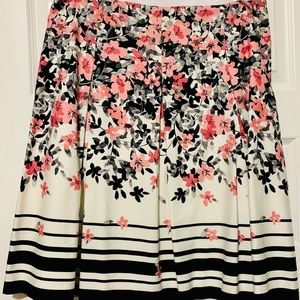 Pleated Skirt - Pink Floral
